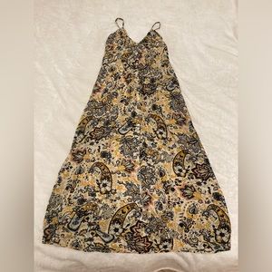 Ba&sh stunning yellow pattern summer dress - size XS